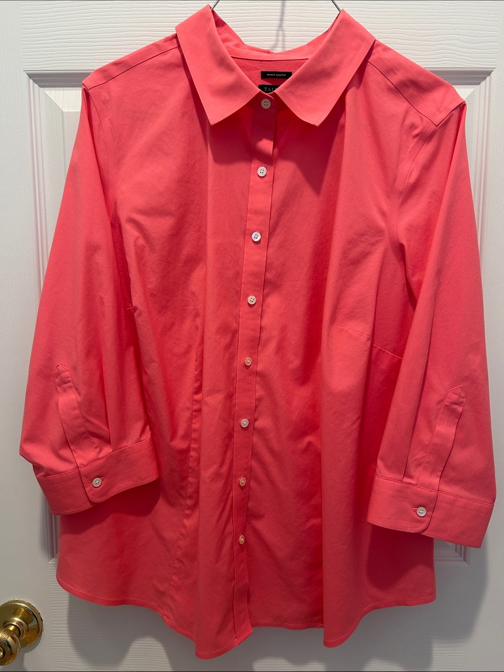 Talbots Pink Button-Front Blouse